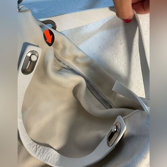 SKAGEN HANDBAG PURSE TAN WHITE SILVER SHOULDER LEATHER CAPSULE CASUAL EVERYDAY - Picture 10 of 12